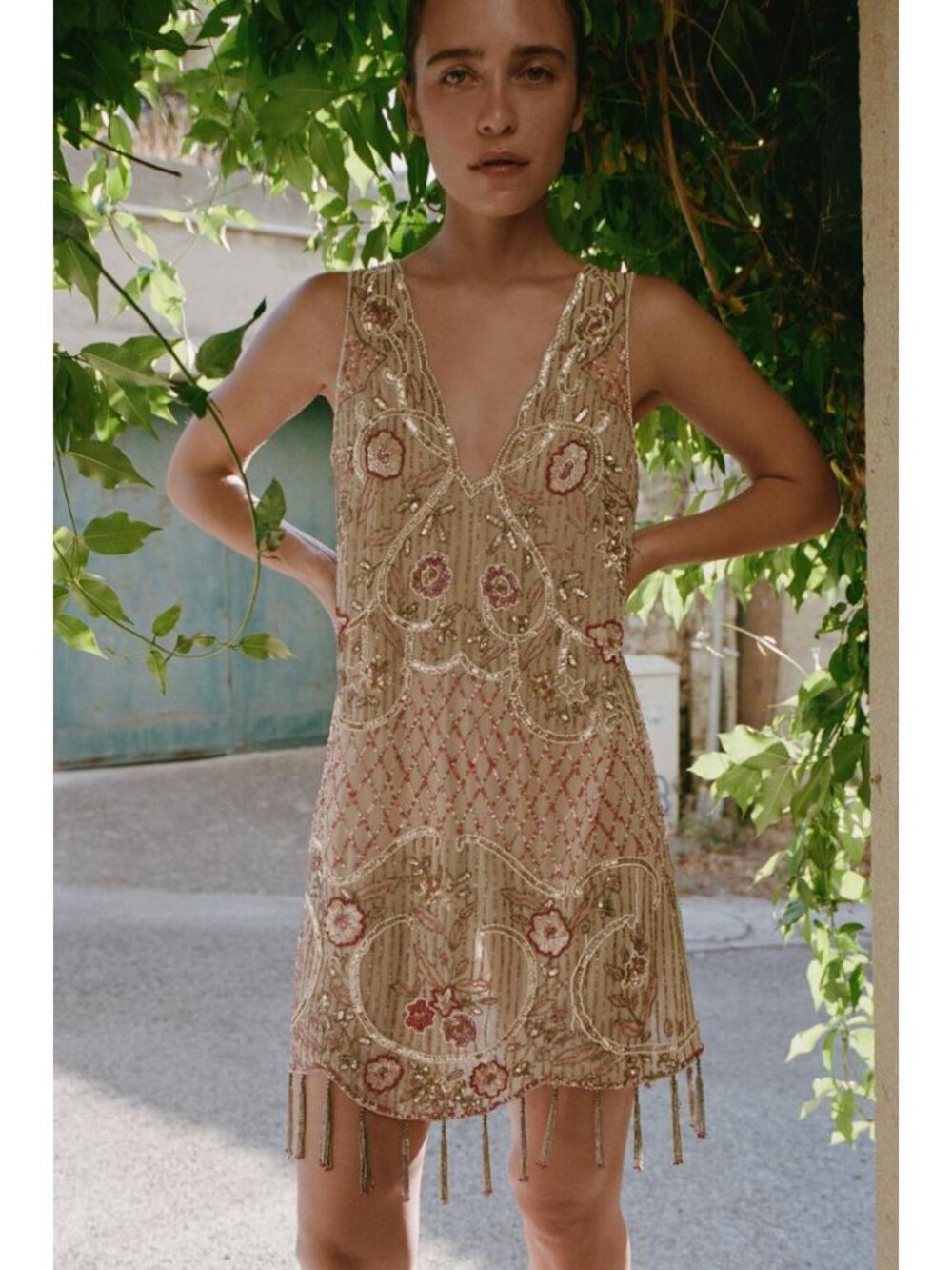 ZARA LIMITED EDITION BEADED SEQUIN FRINGE DRESS